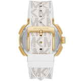 Buy Shop Michael Kors Sydney Quartz White Dial White Leather Strap Watch For Women - MK7221 USA Online