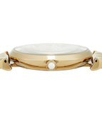 Buy Shop Emporio Armani Gianni T Bar Analog Crystals Gold Dial Gold Steel Strap Watch For Women - AR11608 USA Online