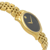 Buy Shop Movado Museum Classic Quartz Black Dial Gold Steel Strap Watch For Women - 0607005 USA Online