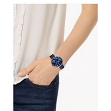 Buy Shop Fossil Jacqueline Blue Dial Blue Leather Strap Watch for Women - ES4673 USA Online