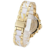 Michael Kors Wren Diamonds Gold  Dial Two Tone Steel Strap Watch for Women - MK6157