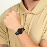 Buy Shop Fossil The Minimalist Black Dial Black Steel Strap Watch for Men - FS5308 USA Online