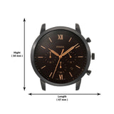Buy Shop Fossil Neutra Chronograph Black Dial Black Steel Strap Watch for Men - FS5525 USA Online