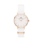 Buy Shop Daniel Wellington Classic Petite Dover White Dial White Nylon Strap Watch For Women - DW00100313 USA Online