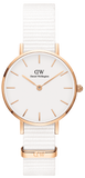 Buy Shop Daniel Wellington Classic Petite Dover White Dial White Nylon Strap Watch For Women - DW00100313 USA Online