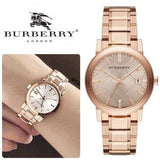 Buy Shop Burberry The City Rose Gold Dial Rose Gold Steel Strap Watch for Women - BU9034 USA Online