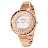 Swarovski Crystalline Bracelet White Dial Rose Gold Steel Strap Watch for Women - 5269250