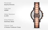 Buy Shop Michael Kors Maren Chronograph Brown Dial Two Tone Steel Strap Watch for Women - MK7496 USA Online