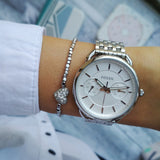 Buy Shop Fossil Tailor Silver Dial Silver Steel Strap Watch for Women - ES3712 USA Online