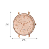 Buy Shop Fossil Jacqueline Quartz Rose Gold Dial Rose Gold Mesh Strap Watch for Women - ES4628 USA Online