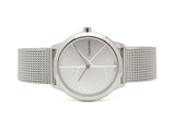 Buy Shop Calvin Klein Minimal Silver Dial Silver Mesh Bracelet Watch for Women - K3M2212Z USA Online