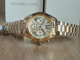 Buy Shop Michael Kors Bradshaw Gold Dial Gold Steel Strap Watch for Women - MK5798 USA Online