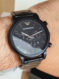 Buy Shop Emporio Armani Luigi Chronograph Black Dial Black Stainless Steel Watch For Men - AR1895 USA Online