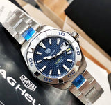 Tag Heuer Aquaracer Automatic Blue Dial Silver Steel Strap Watch for Men - WBD2112.BA0928