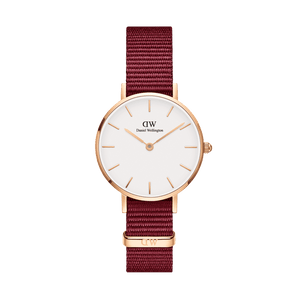 Buy Shop Daniel Wellington Roselyn 3A Petite White Dial Red NATO Strap Watch For Women - DW00100293 USA Online