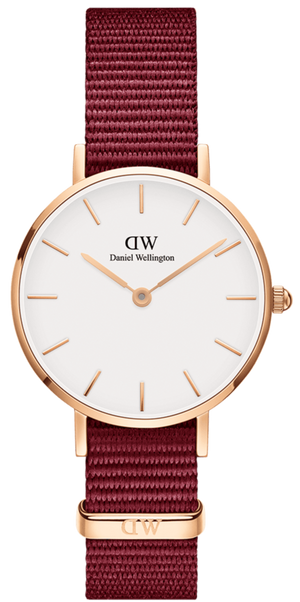 Buy Shop Daniel Wellington Roselyn 3A Petite White Dial Red NATO Strap Watch For Women - DW00100293 USA Online