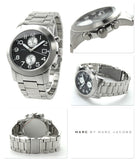 Buy Shop Marc Jacobs Larry Chronograph Black Dial Silver Steel Strap Watch for Men - MBM5050 USA Online