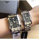 Buy Shop Emporio Armani Classic Black Dial Silver Stainless Steel Watch For Women - AR0157 USA Online