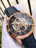 Buy Shop Fossil Grant Automatic Blue Dial Blue Leather Strap Watch for Men - ME3029 USA Online
