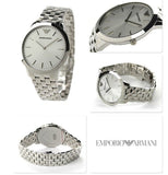 Buy Shop Emporio Armani Classic Quartz Silver Dial Silver Steel Strap Watch For Men - AR1745 USA Online