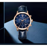 Buy Shop Maserati Epoca Blue Dial Leather Blue Strap Watch For Men - R8871618007 USA Online