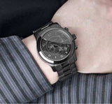 Buy Shop Michael Kors Runway Chronograph Black Dial Black Steel Strap Watch for Men - MK8157 USA Online
