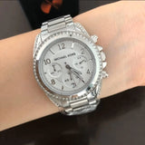 Buy Shop Michael Kors Blair Silver Dial Silver Steel Strap Watch for Women - MK5165 USA Online