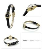 Buy Shop Marc Jacobs Blade Black Dial Black Leather Strap Watch for Women - MBM1345 USA Online