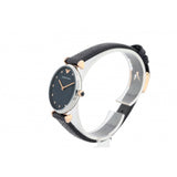 Buy Shop Emporio Armani Gianni T Bar Analog Blue Dial Black Leather Strap Watch For Women - AR1989 USA Online