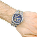 Buy Shop Michael Kors Brecken Chronograph Blue Dial Two Tone Steel Strap Watch For Men - MK8437 USA Online