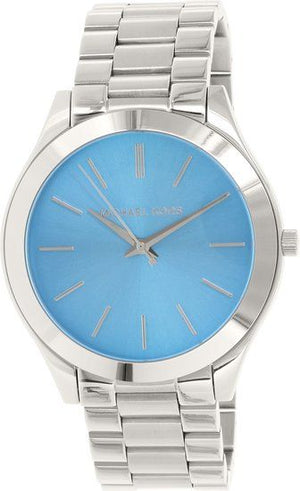 Buy Shop Michael Kors Runway Blue Dial Silver Steel Strap Watch for Women - MK3292 USA Online