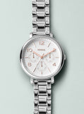 Buy Shop Fossil Jacqueline Multifunction White Dial Silver Steel Strap Watch for Women - ES3738 USA Online