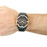 Buy Shop Guess Jolt Analog Blue Dial Blue Steel Strap Watch for Men - W0377G4 USA Online