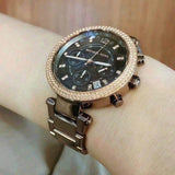 Buy Shop Michael Kors Parker Chronograph Brown Dial Brown Steel Strap Watch For Women - MK5578 USA Online