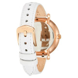 Buy Shop Fossil Jacqueline Quartz Mother of Pearl White Dial White Leather Strap Watch for Women - ES4579 USA Online