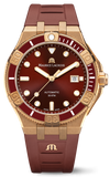 Maurice Lacroix Aikon Venturer Asia Special Edition Red Dial Red Rubber Strap Watch For Men - AI6058-BRZ6B-530-6