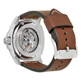 Buy Shop Fossil Modern Machine Automatic Skeleton White Dial Brown Leather Strap Watch for Women - ME3083 USA Online