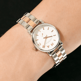 Buy Shop Marc Jacobs Baker White Dial Two Tone Steel Strap Watch for Women - MBM3331 USA Online