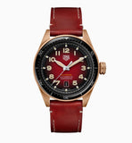 Tag Heuer Autavia Calibre 5 Chinese New Year Maroon Dial Maroon Leather Strap Watch for Men - WBE5193.FC8300