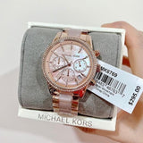 Buy Shop Michael Kors Ritz Chronograph Mother of Pearl White Dial Two Tone Steel Strap Watch For Women - MK6769 USA Online