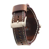 Buy Shop Fossil Nate Chronograph Blue Dial Brown Leather Strap Watch for Men - JR1505 USA Online