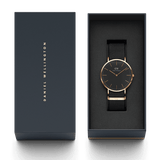 Buy Shop Daniel Wellington Classic Cornwall Black Dial Black Nylon Strap Watch For Women - DW00100148 USA Online