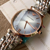 Buy Shop Emporio Armani Gianni T Bar Grey Dial Two Tone Stainless Steel Watch For Women - AR1725 USA Online