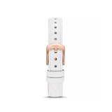 Buy Shop Fossil Jacqueline Quartz Mother of Pearl White Dial White Leather Strap Watch for Women - ES4579 USA Online