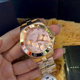 Buy Shop Marc Jacobs Blade Chronograph Rose Gold Dial Rose Gold Steel Strap Watch for Women - MBM3102 USA Online
