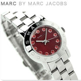 Buy Shop Marc Jacobs Amy Red Dial Silver Steel Strap Watch for Women - MBM3335 USA Online