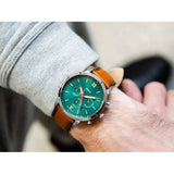 Buy Shop Fossil Neutra Chronograph Green Dial Brown Leather Strap Watch for Men - FS5735 USA Online