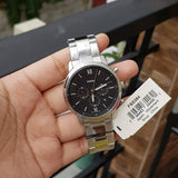 Buy Shop Fossil Neutra Chronograph Black Dial Silver Steel Strap Watch for Men - FS5384 USA Online