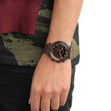 Buy Shop Fossil Goodwin Chronograph Brown Dial Brown Leather Strap Watch for Men - FS5529 USA Online