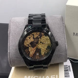 Buy Shop Michael Kors Layton Pave Black Dial Black Steel Strap Watch for Women - MK6091 USA Online